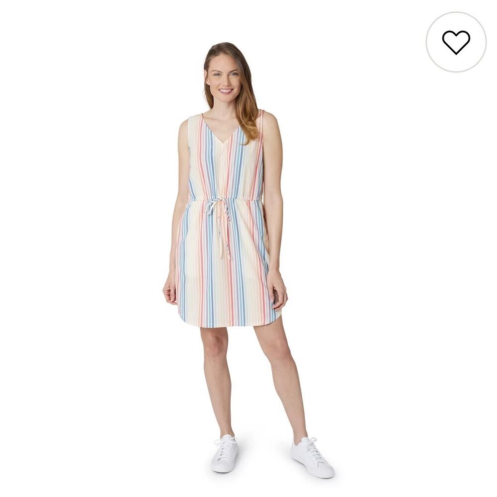 Eddie Bauer Spindrift Easy‎ Tank Dress Rainbow Striped Women's XL Outdoors Hike